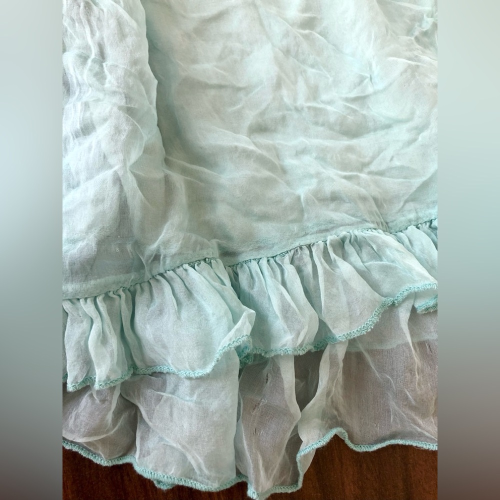 Boston Proper Silk sheer boho peasant style mini, Swim, cover-up, tunic sz S - Picture 8 of 16